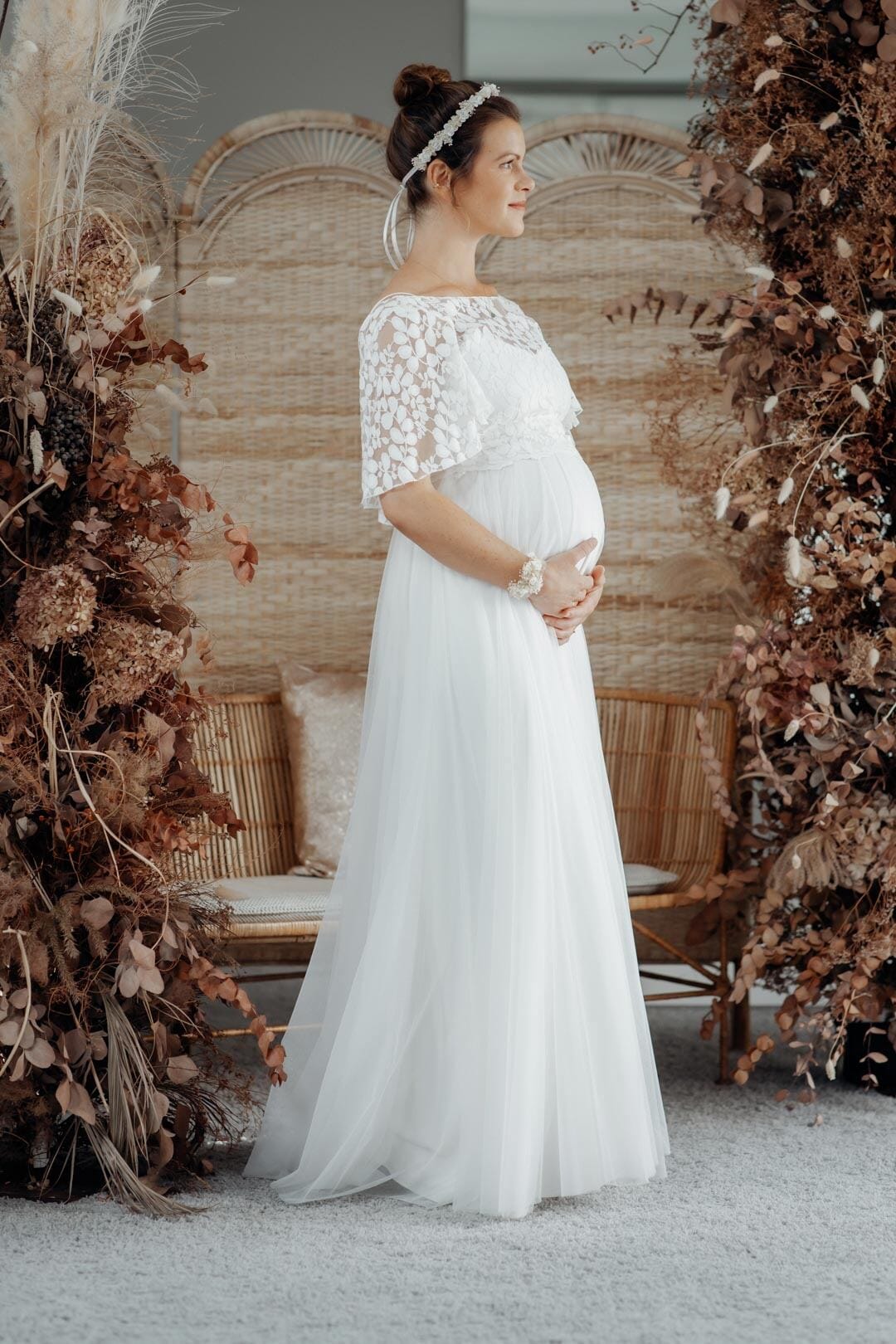 Bridal Maternity Tulle Skirt with Elastic Waistband - Mailenn – noni
