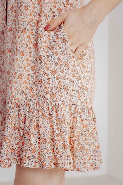 Mini-Kleid mit Blumenprint