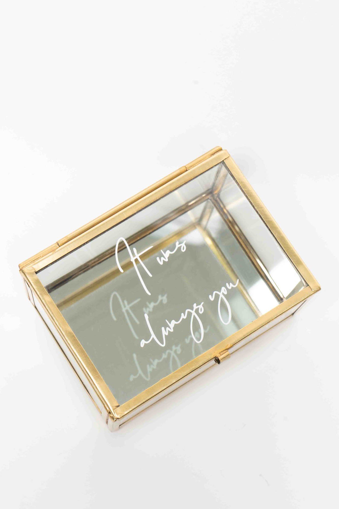 Ringkästchen für die Hochzeit mit Hand Lettering-Schriftzug - "It was always you"