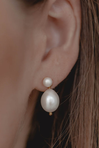 Ohrstecker mit ovalen Perlen – Penelope