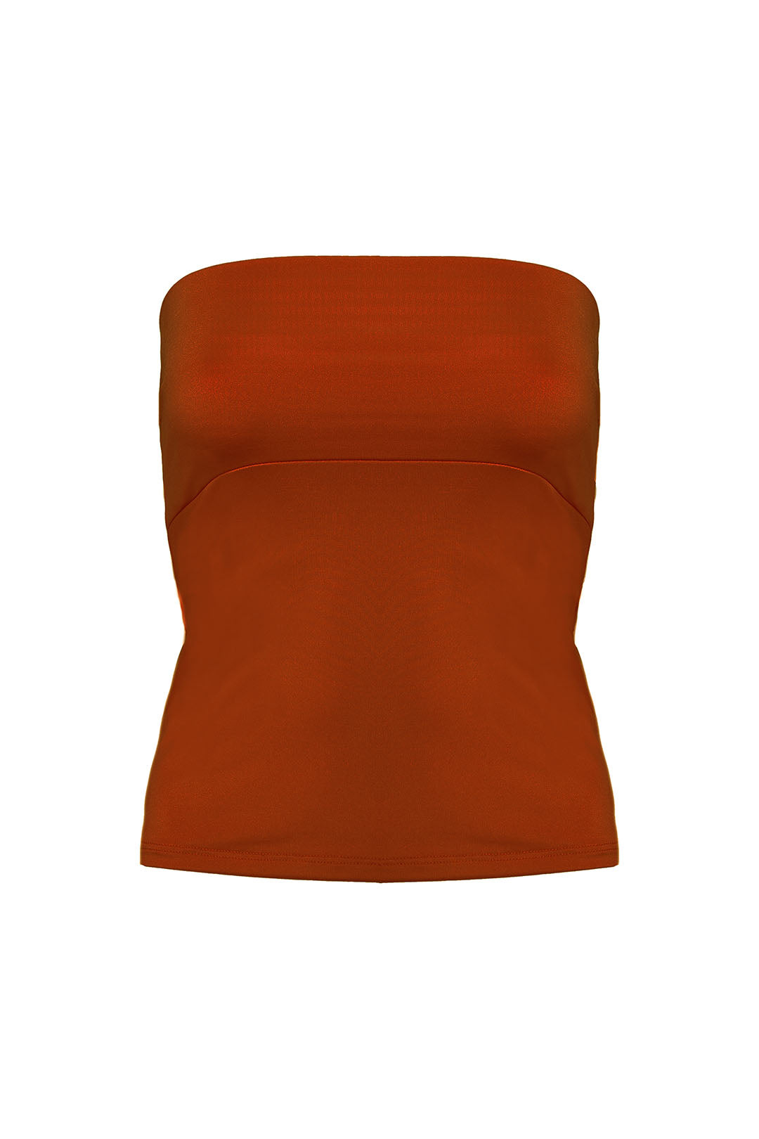 Rostrotes Tube-Top – Long Jersey Bandeau Rust