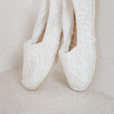 Braut Espadrilles, flache Schuhe für die Hochzeit