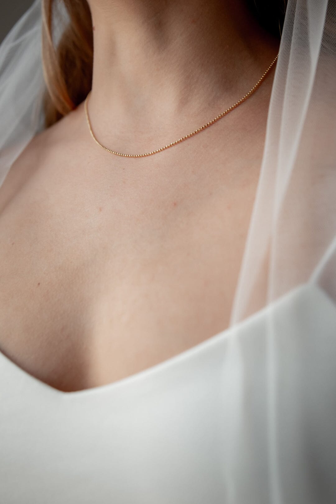 Goldfarbene Braut Halskette im Kugeldesign