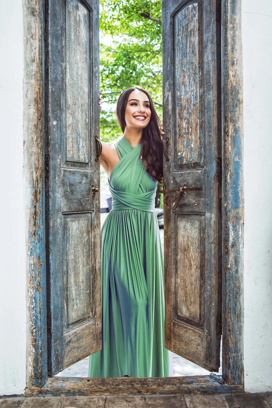 Grünes Brautjungfernkleid – MultiWrap Dress Jade | Eliza & Ethan