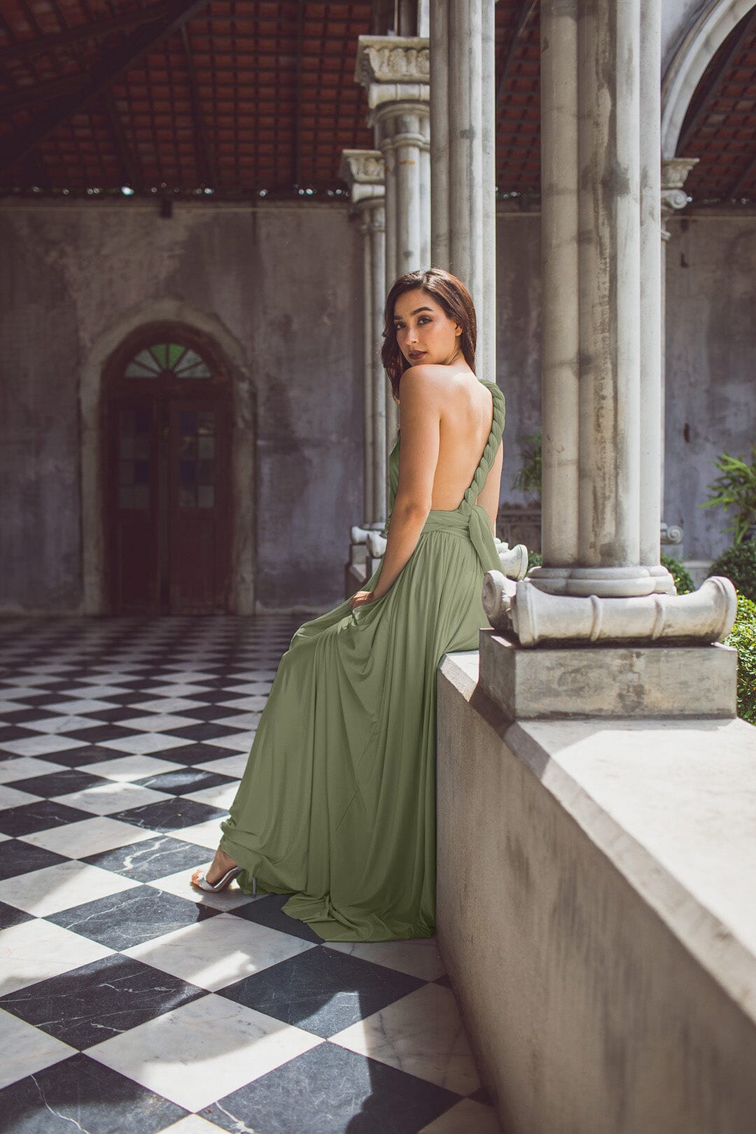 Grünes Brautjungfernkleid – MultiWrap Dress Loden | Eliza & Ethan
