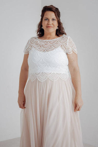 Plus Size Braut Top mit Boho-Muster – Niah noni Curvy