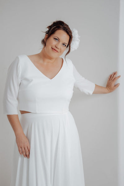 Plus Size Top mit V-Ausschnitten – Ona noni Curvy by you