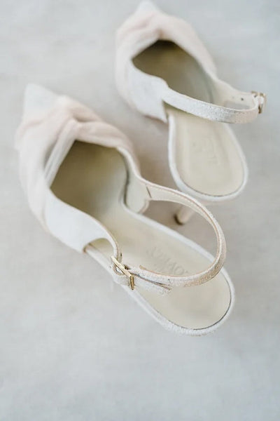 Sling Heels mit Tüll-Schleife – Daisy Ivory | Hello Lovely Shoes