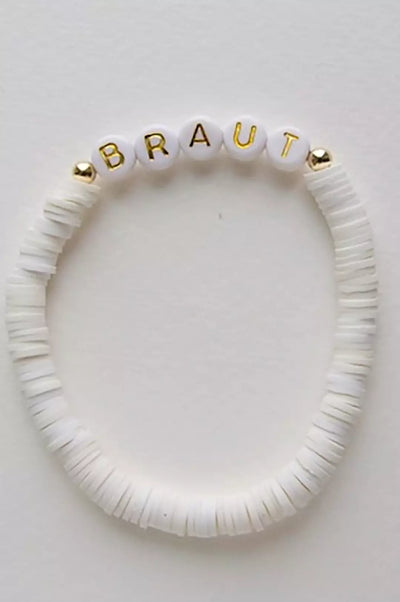 Armband mit Heishi-Perlen "Braut"
