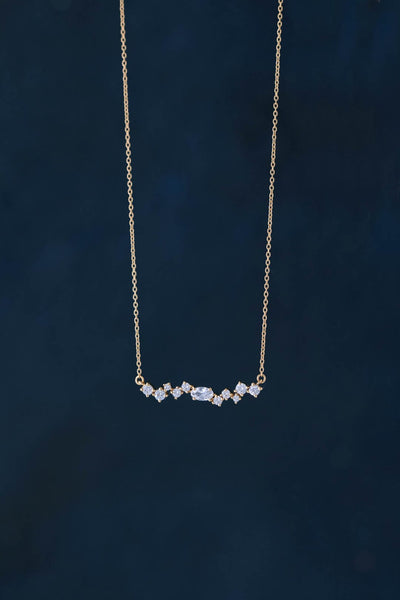 Braut Halskette mit Kristallen – Estelle