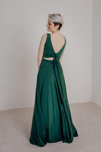 Dunkelgrünes Brautjungfernkleid – Reverse Gown Forest Green