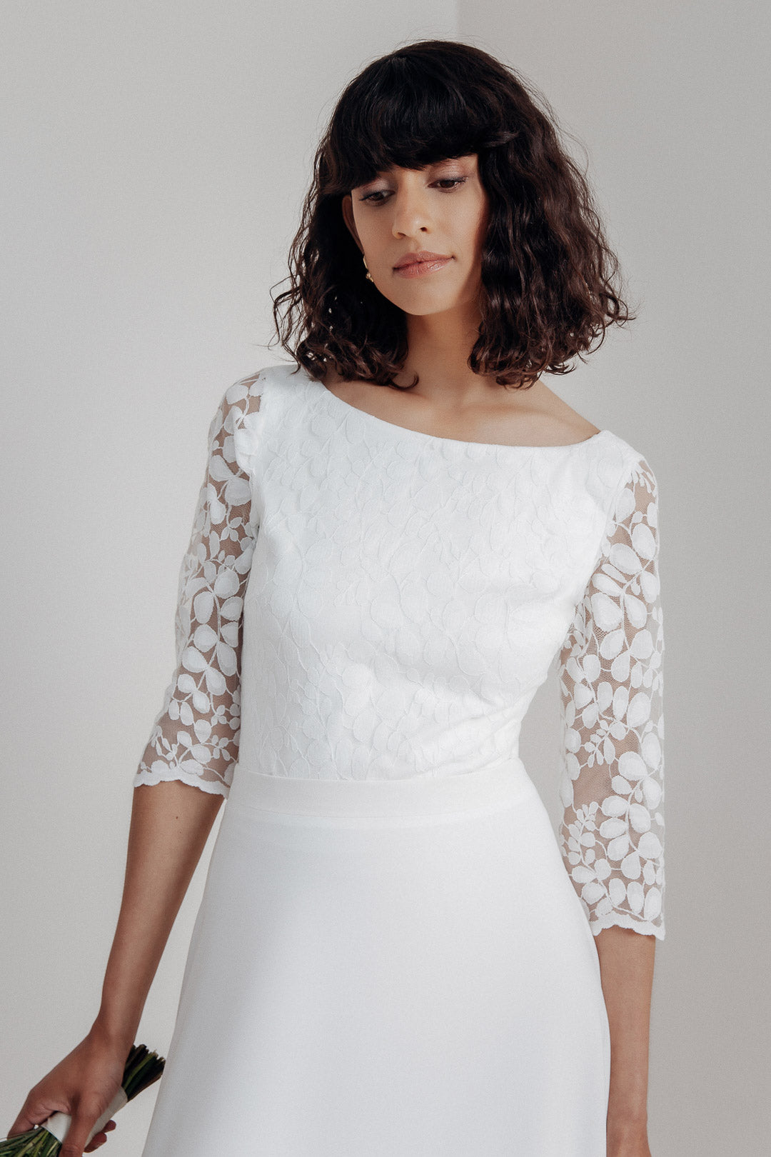 Backless Bridal Bodysuit with Lace - Lou – noni