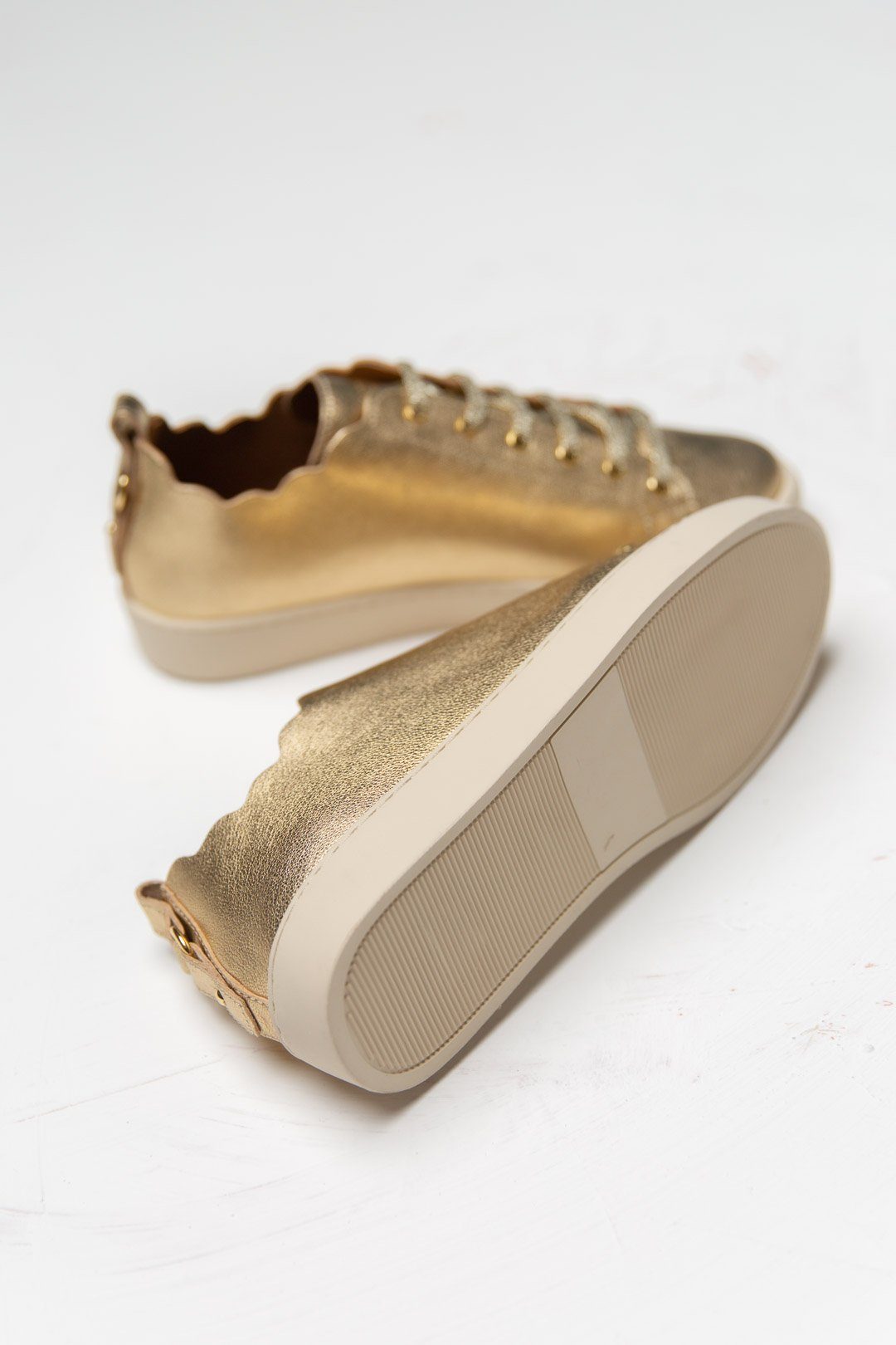Metallic-Braut Sneaker aus nachhaltigem Leder