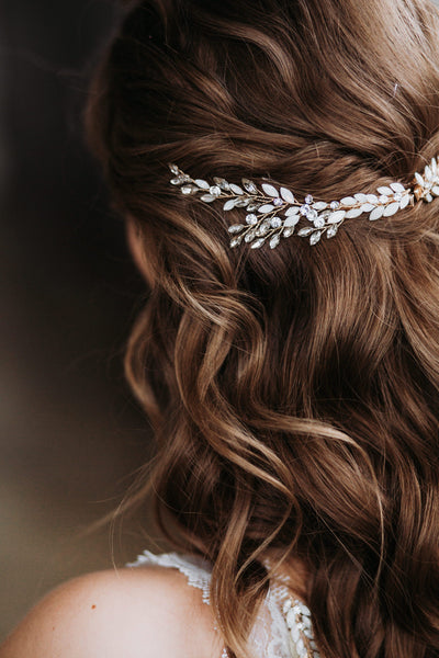 Braut Haarschmuck, Haarspange mit Strass und Kristall