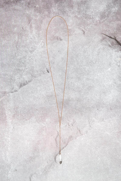 Puristische Rückenkette mit Kristall Anhänger - Aphrodite, Detailbild