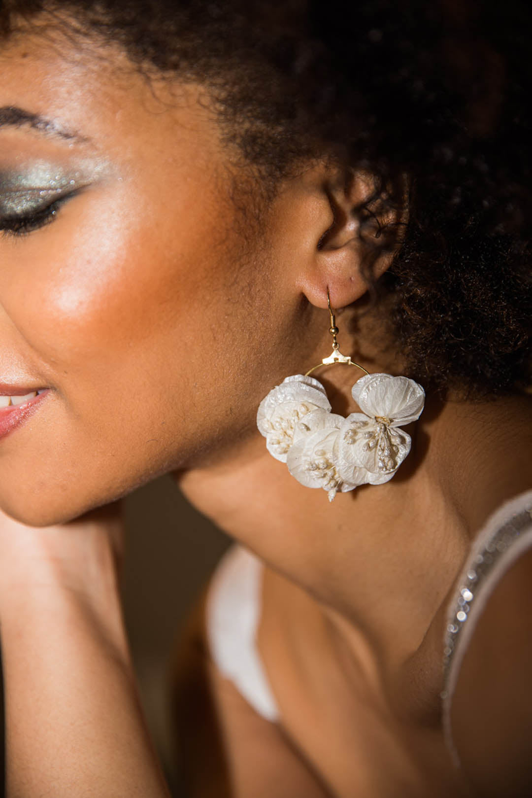 Ohrhänger mit Hortensienblüten – Claudia