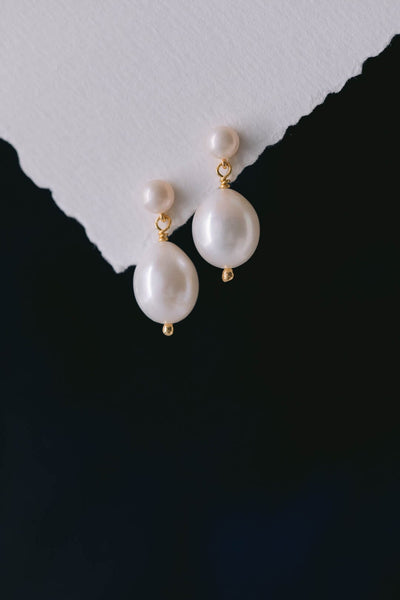 Ohrstecker mit ovalen Perlen – Penelope